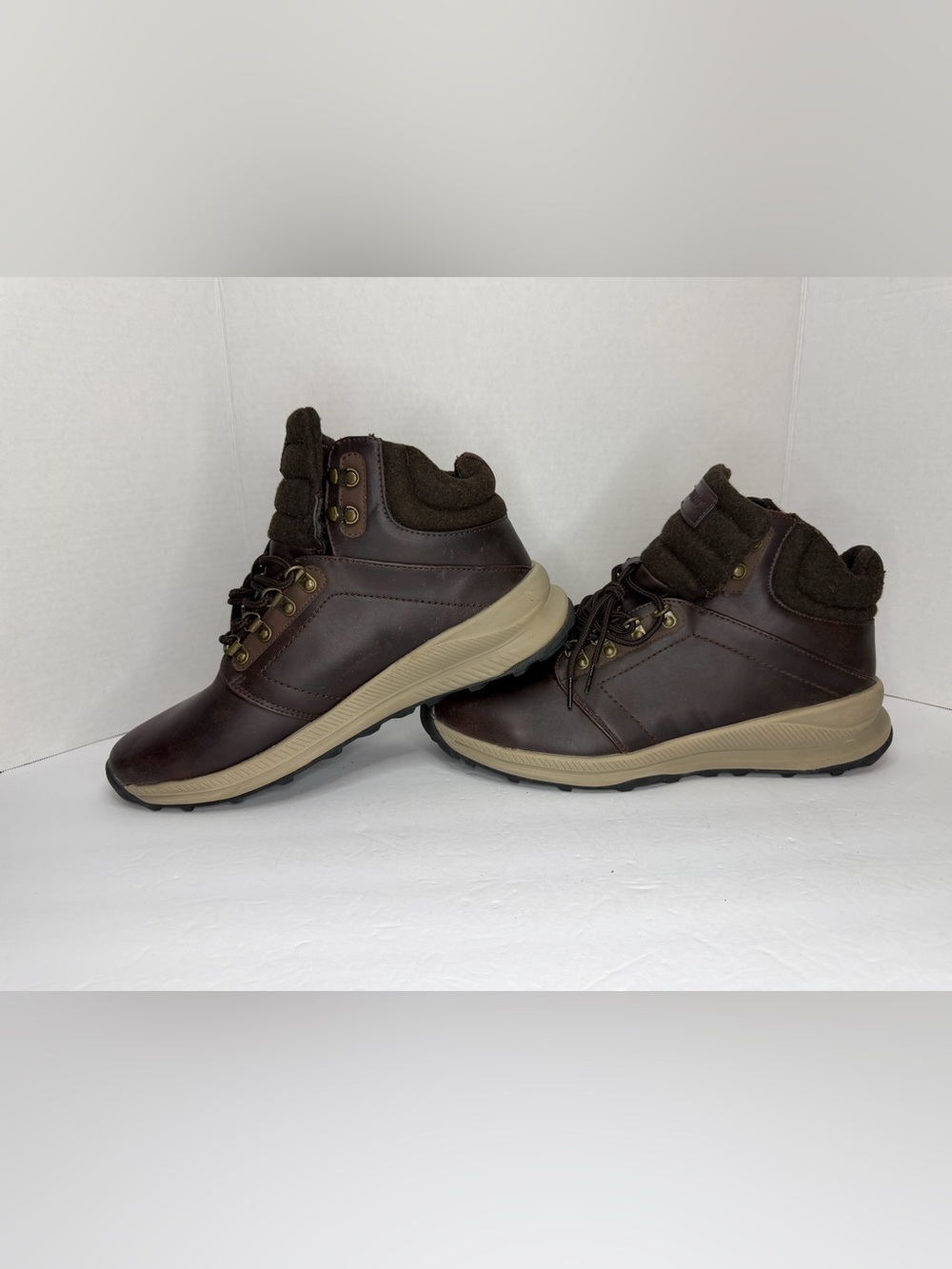 Khombu Men’s 11 Brown Lace Up Hiking Ankle Boots Outdoor Casual NWOT - Picture 7 of 8